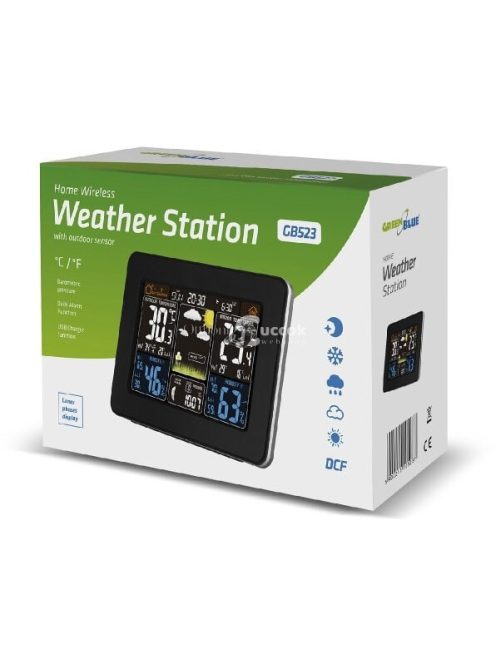 Greenblue vezeték nélküli otthoni időjárás állomás, GB523