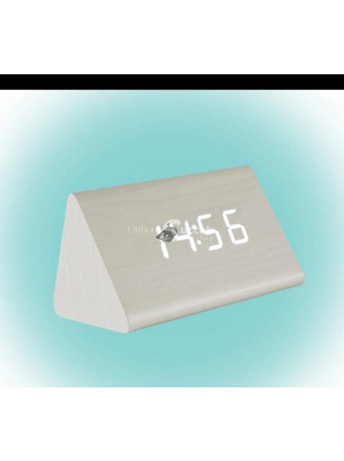 Home by Somogyi Digitális LED ébresztőóra, fehér, hőmérséklet kijelzéssel