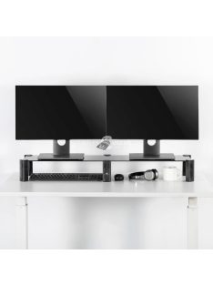 Állítható dupla monitor tartó asztal