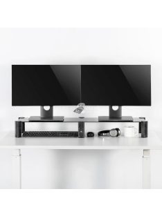 Állítható dupla monitor tartó asztal