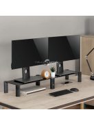 Állítható dupla monitor tartó asztal