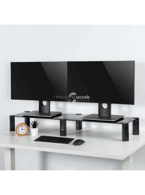 Állítható dupla monitor tartó asztal