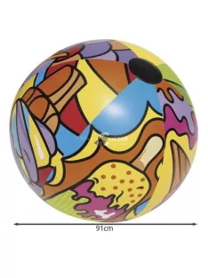 Felfújható színes strandlabda (91 cm) - Bestway