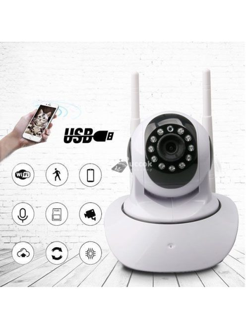 Mozgatható WiFi kamera, 2 antennával
