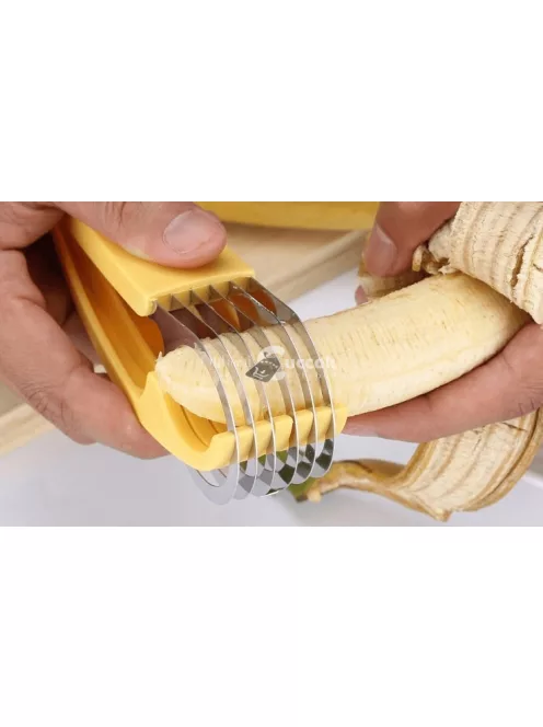 Konyhai gyümölcs-, és zöldségszeletelő, banánvágó