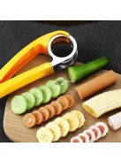 Konyhai gyümölcs-, és zöldségszeletelő, banánvágó