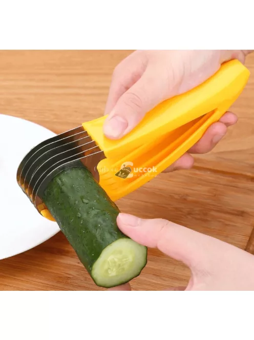 Konyhai gyümölcs-, és zöldségszeletelő, banánvágó