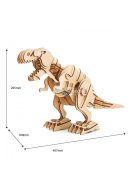 T-rex dínó interaktív fa puzzle