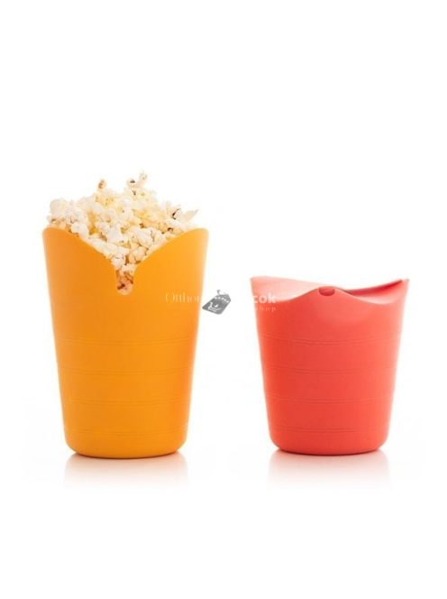 Összecsukható szilikon popcorn készítő tál, 2 db (InnovaGoods)