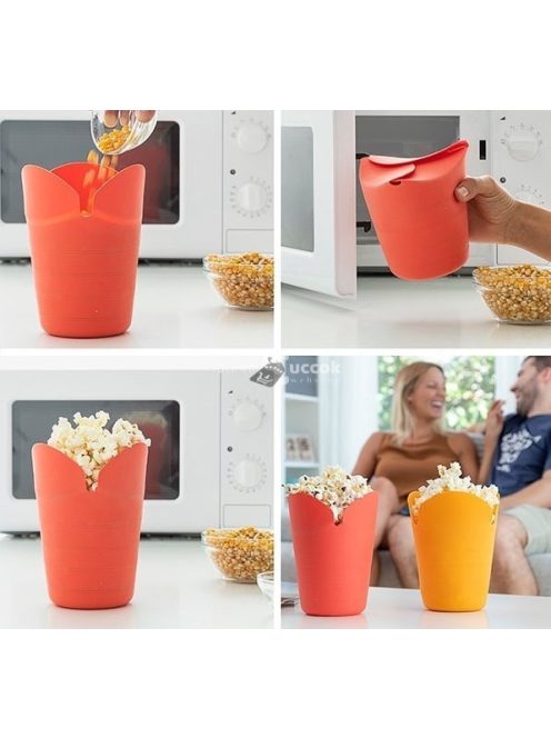 Összecsukható szilikon popcorn készítő tál, 2 db (InnovaGoods)