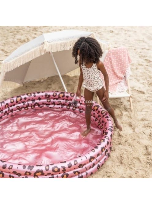 Leopárd mintás felfújható gyerekmedence, rózsaszín, Ø 150 cm, Swim Essentials