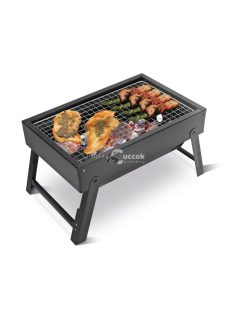 Mini hordozható grillsütő - faszenes  (35x22x19,5 cm)