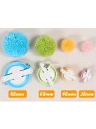 Pompom készítő szett - 4 db-os