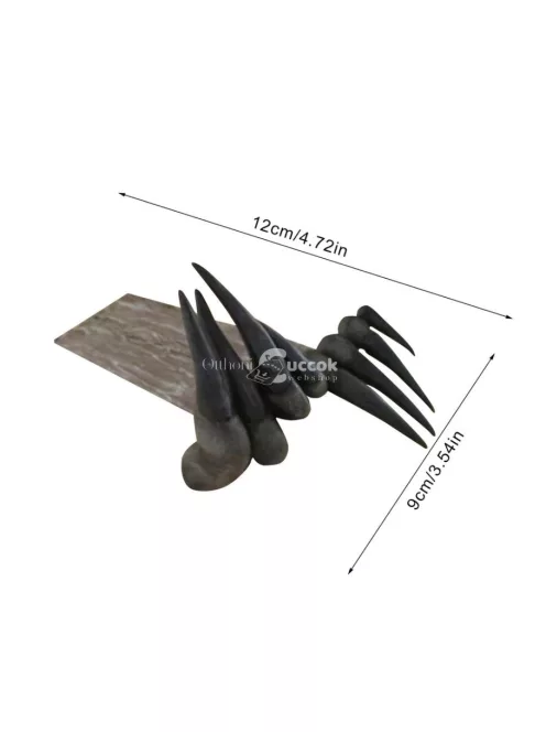 Gyanta boszorkánykéz alakú könyvtartó, könyvjelző