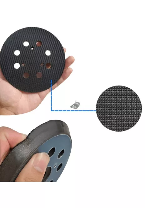 8 lyukú, 3 szöges csiszolólap, 125 mm