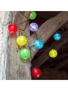 Party lampion, 10 LED-es, elemes