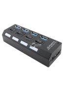 4 portos USB elosztó kapcsolókkal
