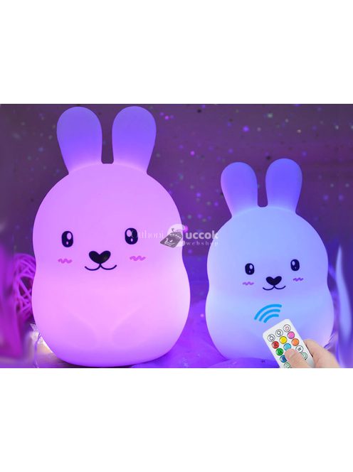 Nyuszi formájú érintős újratölthető szilikon LED lámpa