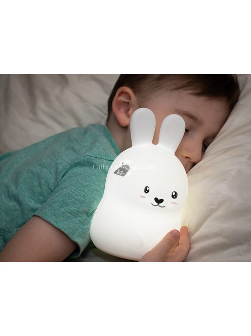 Nyuszi formájú érintős újratölthető szilikon LED lámpa