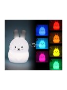 Nyuszi formájú érintős újratölthető szilikon LED lámpa