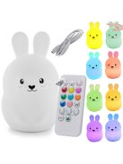 Nyuszi formájú érintős újratölthető szilikon LED lámpa