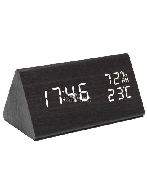 Digitális ébresztőóra pára és hőmérséklet jelzővel
