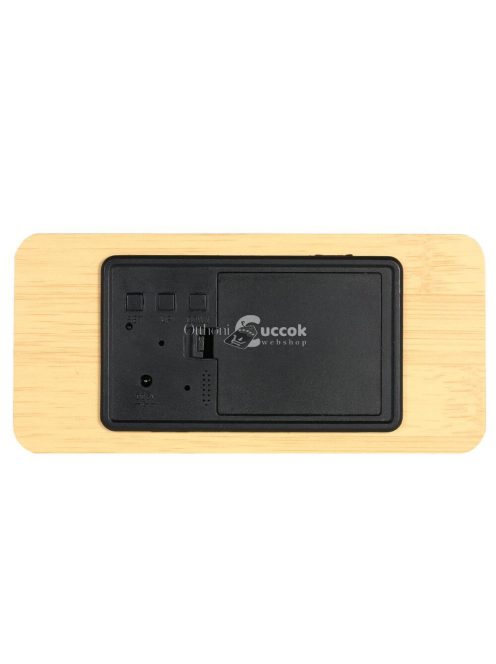 Digitális ébresztőóra hőmérséklet és pára jelzővel