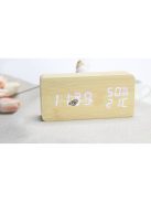 Digitális ébresztőóra hőmérséklet és pára jelzővel