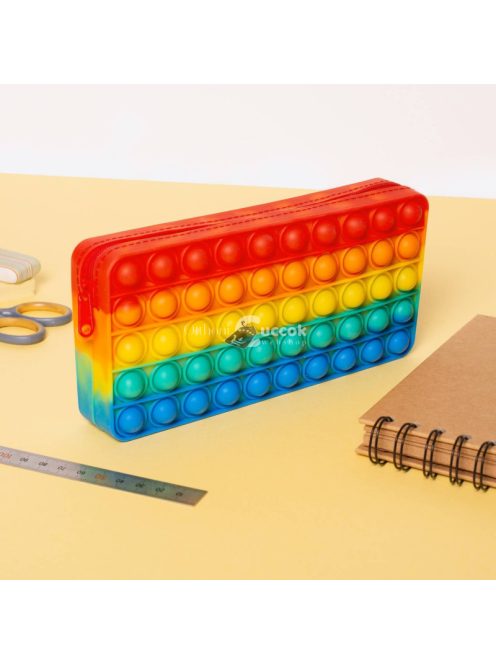 Szilikon pop it buborékos tolltartó