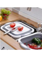 2 az 1-ben összecsukható szilikon tál és vágódeszka