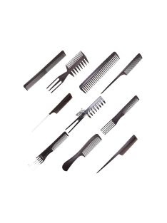 Professzionális fodrász fésű készlet, 10 db