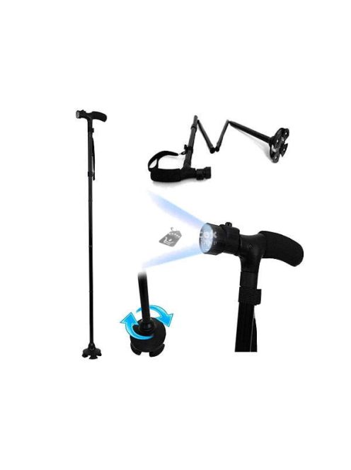 Összecsukható járóbot LED lámpával