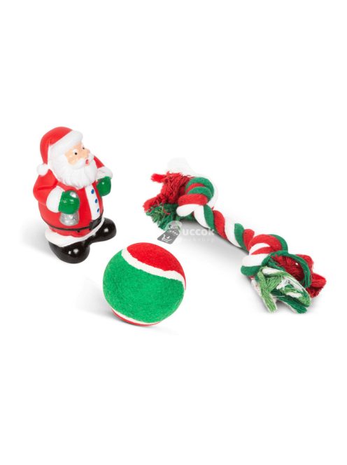Karácsony témájú kutyajáték szett