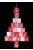 Karácsonyfa alakú textil adventi naptár