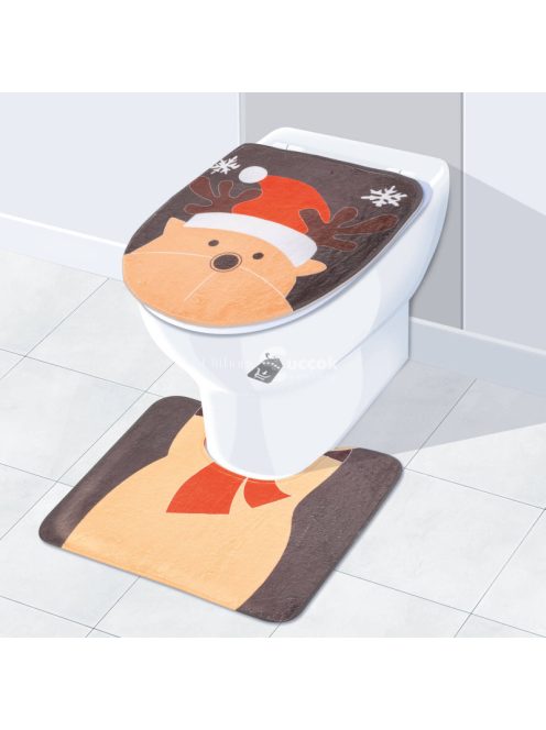 Rénszarvasos karácsonyi WC ülőke dekor