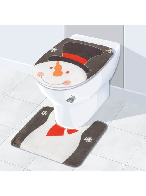 Karácsonyi hóemberes WC ülőke dekor