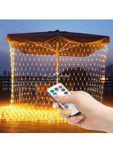   Távirányítós LED-es fényháló - 190 db melegfehér LED-del (3 × 2 m)