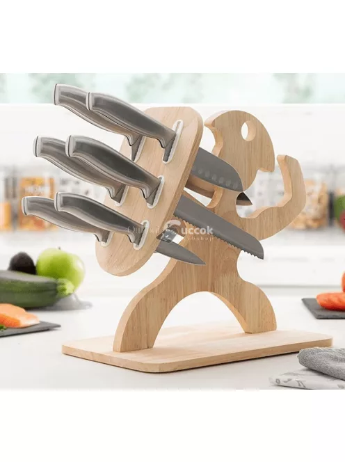 InnovaGoods késkészlet fa állvánnyal