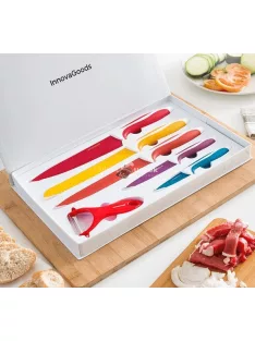   InnovaGoods 5 darabos kerámia bevonatú késkészlet hámozóval