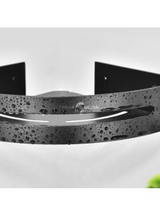 Sarok zuhanypolc, fekete, 20x29x4,5 cm