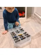 Kisautó tároló doboz, tartódoboz apró játékoknak