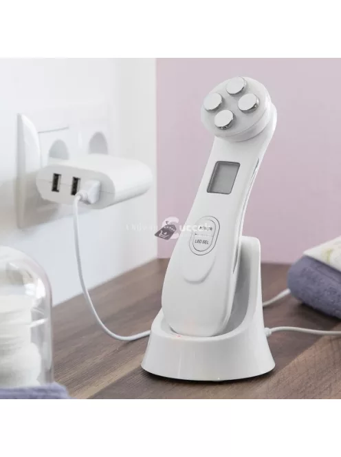 Rádiófrekvenciás, fototerápiás, elektrostimulációs arcmasszírozó (InnovaGoods)