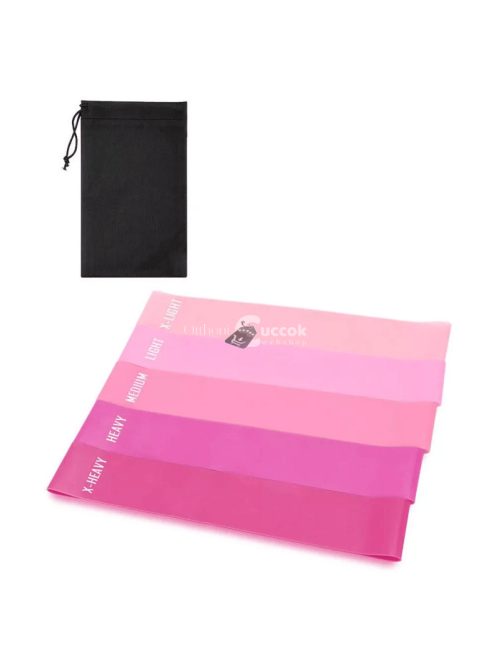 5 darabos rózsaszín gumiszalag