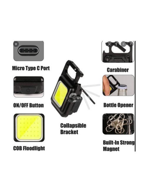 Multifunkcionális mini LED kulcstartó