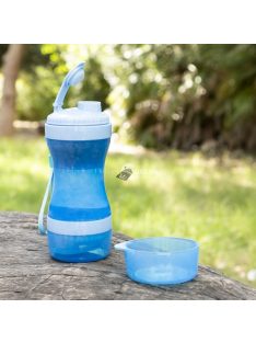   2 az 1-ben palack víz és-, eledeltartókkal háziállatok számára