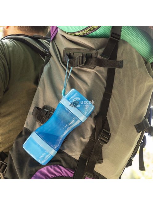 2 az 1-ben palack víz és-, eledeltartókkal háziállatok számára