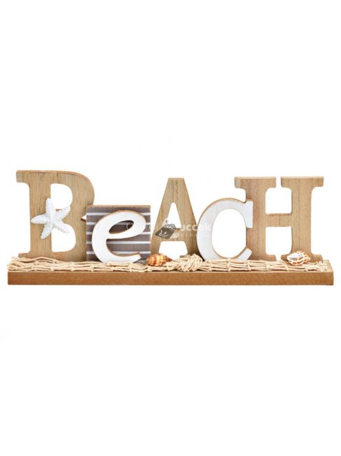 Fa Beach felirat 30x10x4 cm