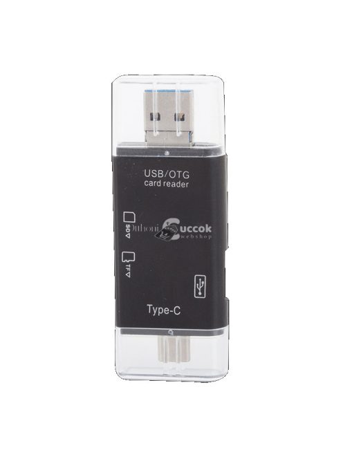 USB C - USB A csatlakozású microSD kártya olvasó