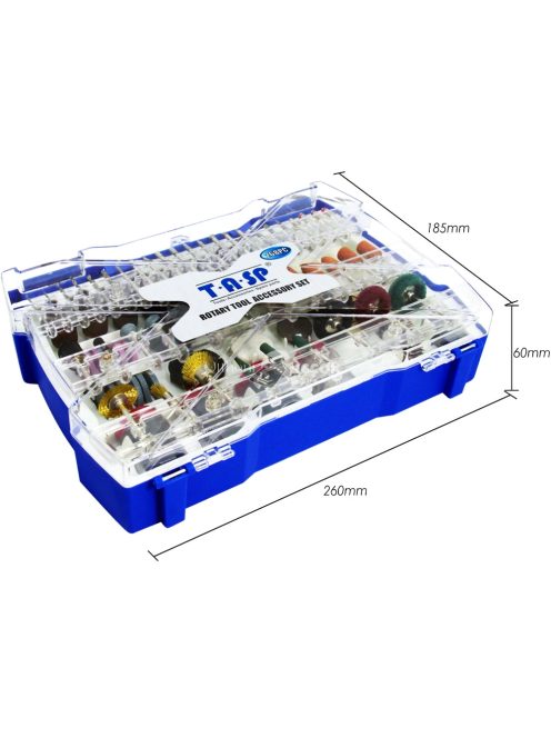 268 db-os fúrószár készlet, csiszoló-, polírozó-, gravírozófejek