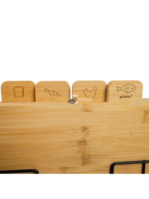 4 db-os bambusz deszka szett állvánnyal